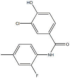 3-chloro-N-(2-fluoro-4-methylphenyl)-4-hydroxybenzamide Struktur