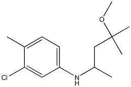 3-chloro-N-(4-methoxy-4-methylpentan-2-yl)-4-methylaniline,,结构式