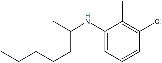 3-chloro-N-(heptan-2-yl)-2-methylaniline 化学構造式