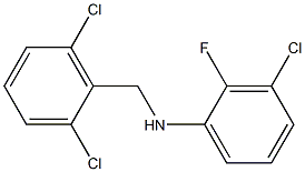 3-chloro-N-[(2,6-dichlorophenyl)methyl]-2-fluoroaniline Struktur