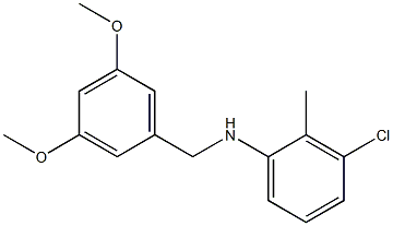 3-chloro-N-[(3,5-dimethoxyphenyl)methyl]-2-methylaniline Struktur