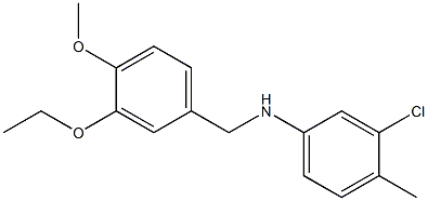 3-chloro-N-[(3-ethoxy-4-methoxyphenyl)methyl]-4-methylaniline Structure