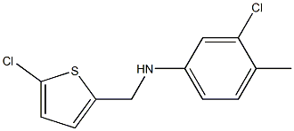 3-chloro-N-[(5-chlorothiophen-2-yl)methyl]-4-methylaniline Struktur