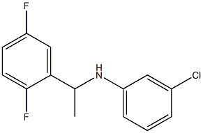 3-chloro-N-[1-(2,5-difluorophenyl)ethyl]aniline,,结构式