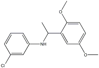 3-chloro-N-[1-(2,5-dimethoxyphenyl)ethyl]aniline 化学構造式