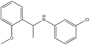 3-chloro-N-[1-(2-methoxyphenyl)ethyl]aniline,,结构式