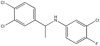 3-chloro-N-[1-(3,4-dichlorophenyl)ethyl]-4-fluoroaniline Struktur