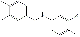 3-chloro-N-[1-(3,4-dimethylphenyl)ethyl]-4-fluoroaniline Struktur