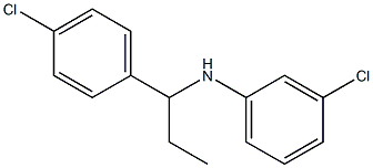 3-chloro-N-[1-(4-chlorophenyl)propyl]aniline,,结构式