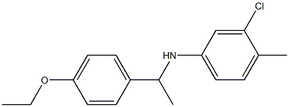 3-chloro-N-[1-(4-ethoxyphenyl)ethyl]-4-methylaniline,,结构式