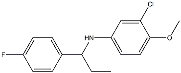3-chloro-N-[1-(4-fluorophenyl)propyl]-4-methoxyaniline,,结构式