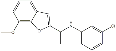  3-chloro-N-[1-(7-methoxy-1-benzofuran-2-yl)ethyl]aniline