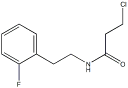 3-chloro-N-[2-(2-fluorophenyl)ethyl]propanamide 化学構造式