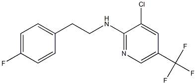 3-chloro-N-[2-(4-fluorophenyl)ethyl]-5-(trifluoromethyl)pyridin-2-amine,,结构式