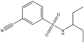 3-cyano-N-(1-ethylpropyl)benzenesulfonamide Struktur