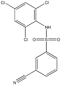 3-cyano-N-(2,4,6-trichlorophenyl)benzene-1-sulfonamide