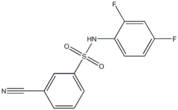 3-cyano-N-(2,4-difluorophenyl)benzenesulfonamide Struktur