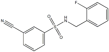 3-cyano-N-(2-fluorobenzyl)benzenesulfonamide