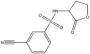 3-cyano-N-(2-oxooxolan-3-yl)benzene-1-sulfonamide Structure