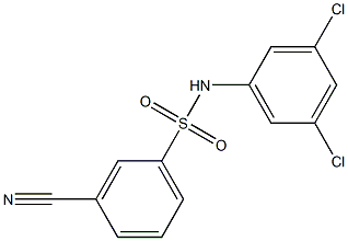 3-cyano-N-(3,5-dichlorophenyl)benzene-1-sulfonamide 结构式