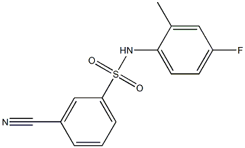 3-cyano-N-(4-fluoro-2-methylphenyl)benzenesulfonamide Struktur