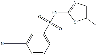 3-cyano-N-(5-methyl-1,3-thiazol-2-yl)benzenesulfonamide