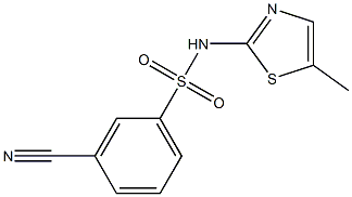 3-cyano-N-(5-methyl-1,3-thiazol-2-yl)benzenesulfonamide Structure