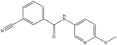 3-cyano-N-(6-methoxypyridin-3-yl)benzamide Struktur