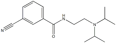 3-cyano-N-[2-(diisopropylamino)ethyl]benzamide,,结构式