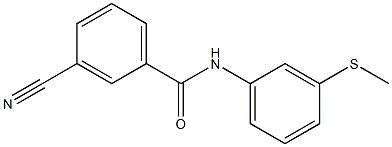 3-cyano-N-[3-(methylthio)phenyl]benzamide 结构式