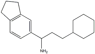3-cyclohexyl-1-(2,3-dihydro-1H-inden-5-yl)propan-1-amine Struktur