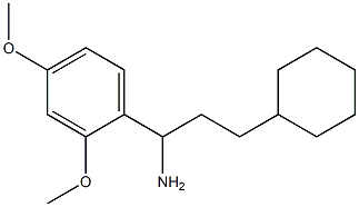 3-cyclohexyl-1-(2,4-dimethoxyphenyl)propan-1-amine Struktur