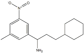 3-cyclohexyl-1-(3-methyl-5-nitrophenyl)propan-1-amine Structure