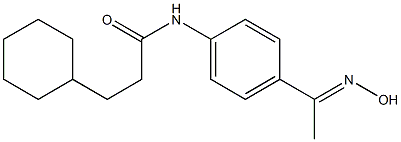 3-cyclohexyl-N-{4-[1-(hydroxyimino)ethyl]phenyl}propanamide,,结构式