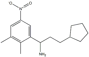 3-cyclopentyl-1-(2,3-dimethyl-5-nitrophenyl)propan-1-amine,,结构式