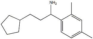 3-cyclopentyl-1-(2,4-dimethylphenyl)propan-1-amine,,结构式