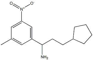 3-cyclopentyl-1-(3-methyl-5-nitrophenyl)propan-1-amine Structure