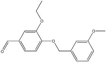 3-ethoxy-4-[(3-methoxyphenyl)methoxy]benzaldehyde Struktur