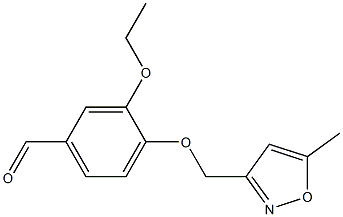 3-ethoxy-4-[(5-methyl-1,2-oxazol-3-yl)methoxy]benzaldehyde,,结构式