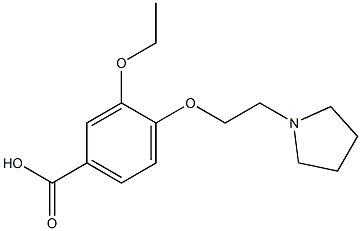 3-ethoxy-4-[2-(pyrrolidin-1-yl)ethoxy]benzoic acid Structure