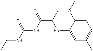 3-ethyl-1-{2-[(2-methoxy-5-methylphenyl)amino]propanoyl}urea Structure