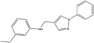 3-ethyl-N-[(1-phenyl-1H-pyrazol-4-yl)methyl]aniline Struktur