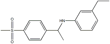 3-ethyl-N-[1-(4-methanesulfonylphenyl)ethyl]aniline Structure