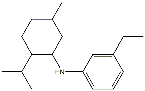 3-ethyl-N-[5-methyl-2-(propan-2-yl)cyclohexyl]aniline,,结构式