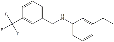 3-ethyl-N-{[3-(trifluoromethyl)phenyl]methyl}aniline Structure