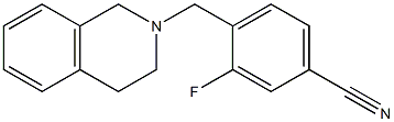 3-fluoro-4-(1,2,3,4-tetrahydroisoquinolin-2-ylmethyl)benzonitrile,,结构式