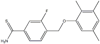 3-fluoro-4-(2,3,5-trimethylphenoxymethyl)benzene-1-carbothioamide 化学構造式