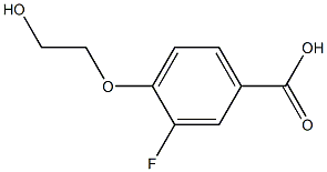 3-fluoro-4-(2-hydroxyethoxy)benzoic acid Struktur