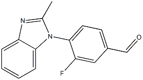 3-fluoro-4-(2-methyl-1H-1,3-benzodiazol-1-yl)benzaldehyde Structure