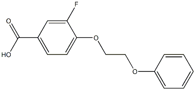 3-fluoro-4-(2-phenoxyethoxy)benzoic acid 化学構造式